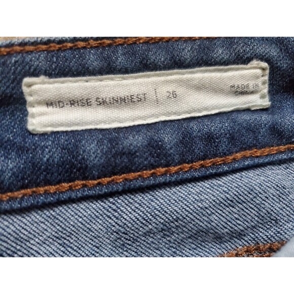 Pacsun Women 26 Jeans Mid Rise Skinniest Stretch Denim Dark Wash Pants - Picture 4 of 8